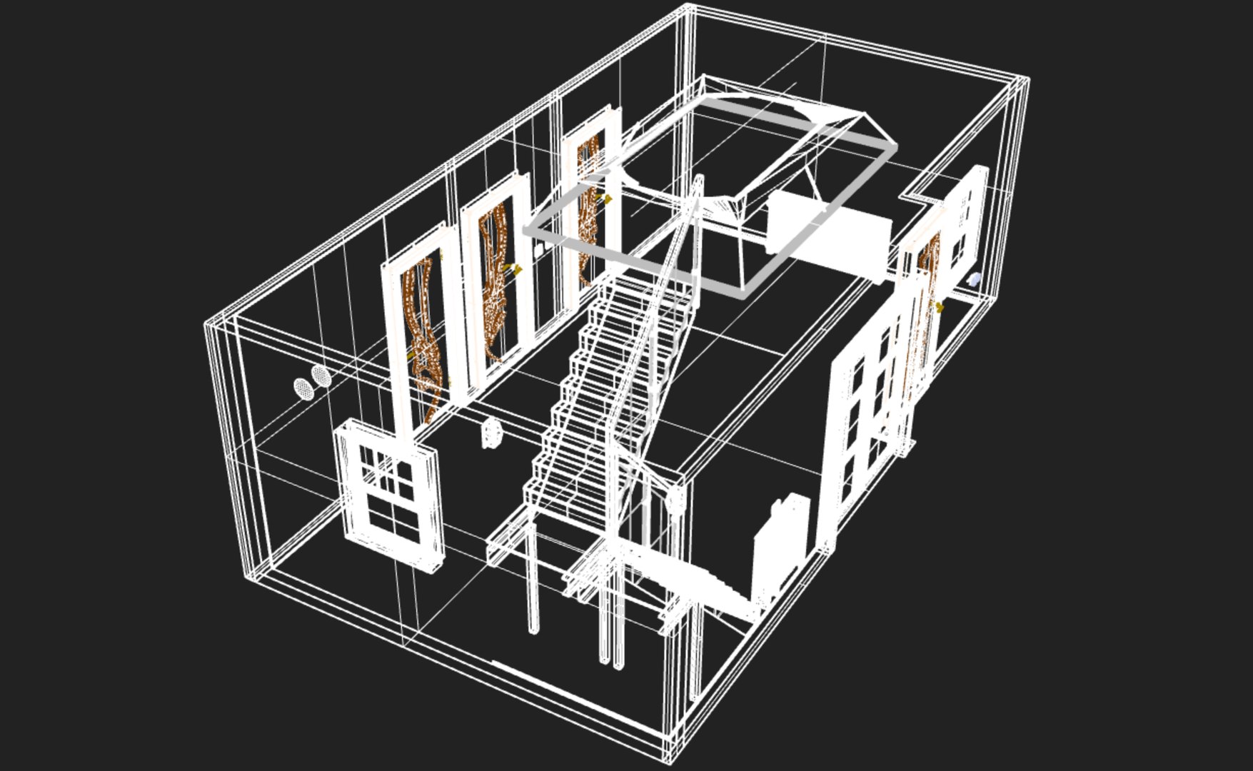 Hall Interior Design Without Furnitures 3D Model - TurboSquid 2135648