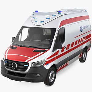 modern paramedic ambulance 3D model