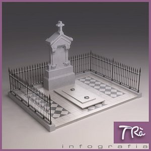 3d model of pantheon classic graveyard
