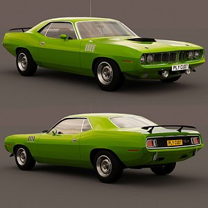 plymouth barracuda 1971 3D model