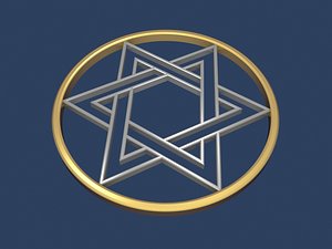 star david circle 3D model