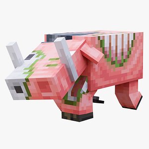 Minecraft Zoglin Rigged 3D Model Game Ready 4K PBR 3D model