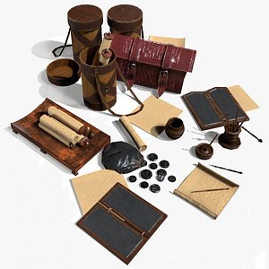 Roman Scribe s Items 3D model