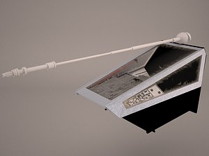 3D model e-wing cockpit x wing