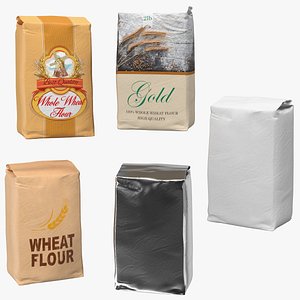 Wheat Flour Paper Bag 2lb Set