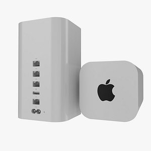 apple airport extreme modeled obj