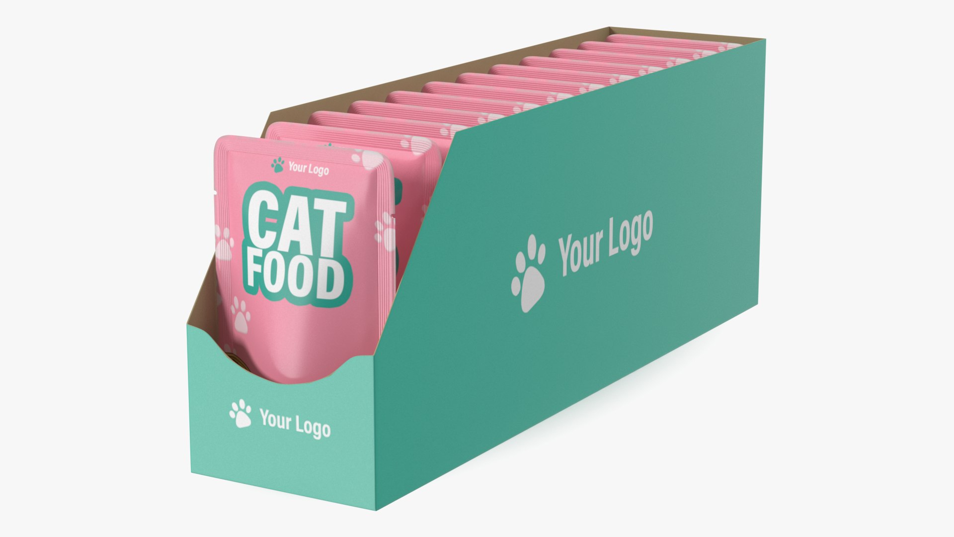 3D model Wet Cat Food Pouch Box Mockup TurboSquid 2112339