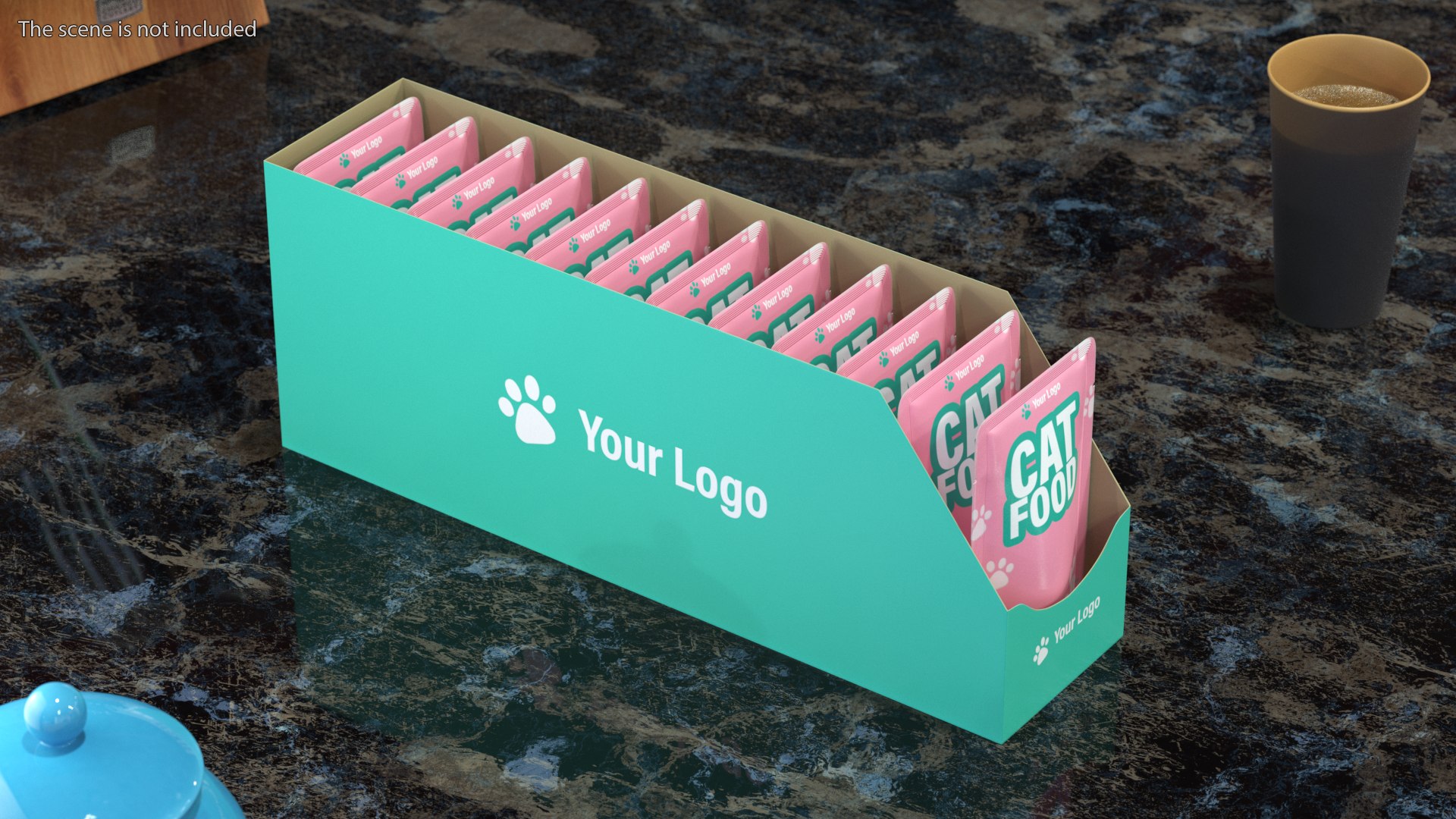 3D Model Wet Cat Food Pouch Box Mockup TurboSquid 2112339