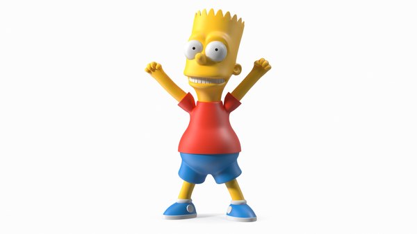 Bart Simpson glückliche Pose 3D-Modell - TurboSquid 1958193