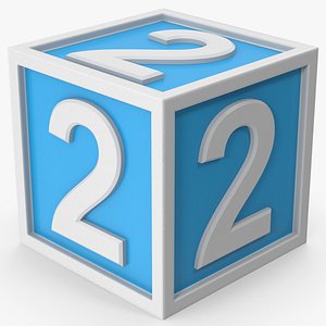 3D Number Cube Two model