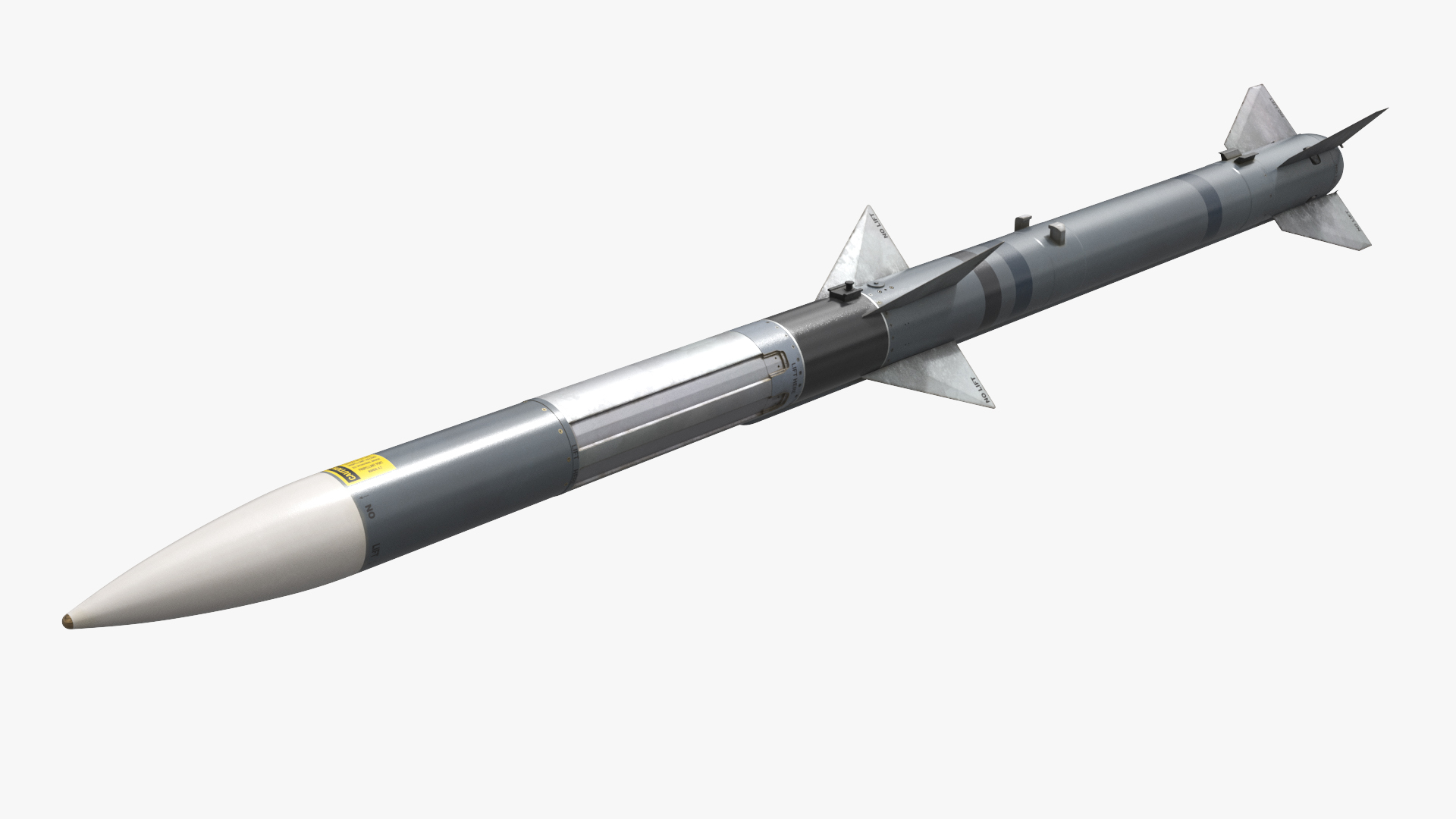 Raytheon AIM-120 Air To Air Missile 3D model https://p.turbosquid.com/ts-thumb/lv/5fiVHz/Rw/raytheon_aim120_air_to_air_missile_360/jpg/1776210272/1920x1080/turn_fit_q99/03b689d96663c76abe6fea1cc36a4dd0b948ea0f/raytheon_aim120_air_to_air_missile_360-1.jpg
