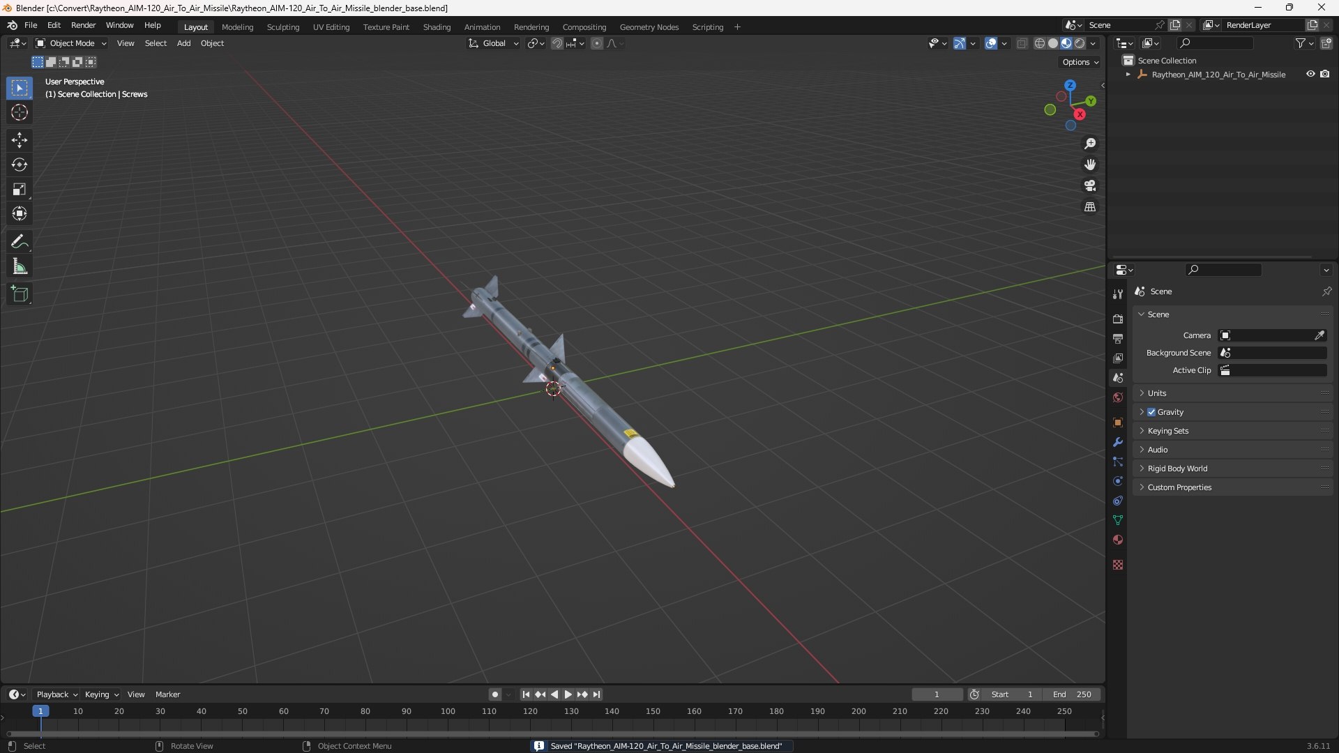 Raytheon AIM-120 Air To Air Missile 3D model https://p.turbosquid.com/ts-thumb/lv/5fiVHz/eI/raytheon_aim120_air_to_air_missile_1001/jpg/1776210363/1920x1080/fit_q87/4242f20179c99ad876082fd6e34831fe98a21983/raytheon_aim120_air_to_air_missile_1001.jpg