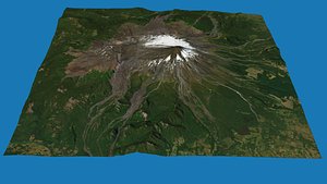 3D villarrica chile volcanoes
