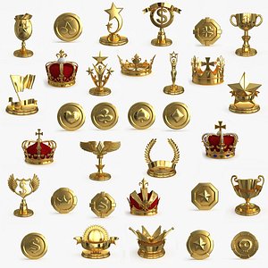 3D Gold Multi Avard Treasures Collection