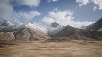 Plateau  mountain range  peak snow-capped mountain