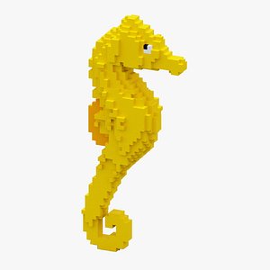 Voxel Seahorse 3D model