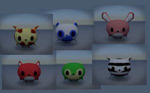 cute animal characters 3d x