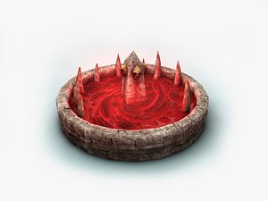 Blood fountain with skulls (Animated)