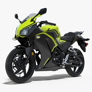3D model lightweight motorcycle generic