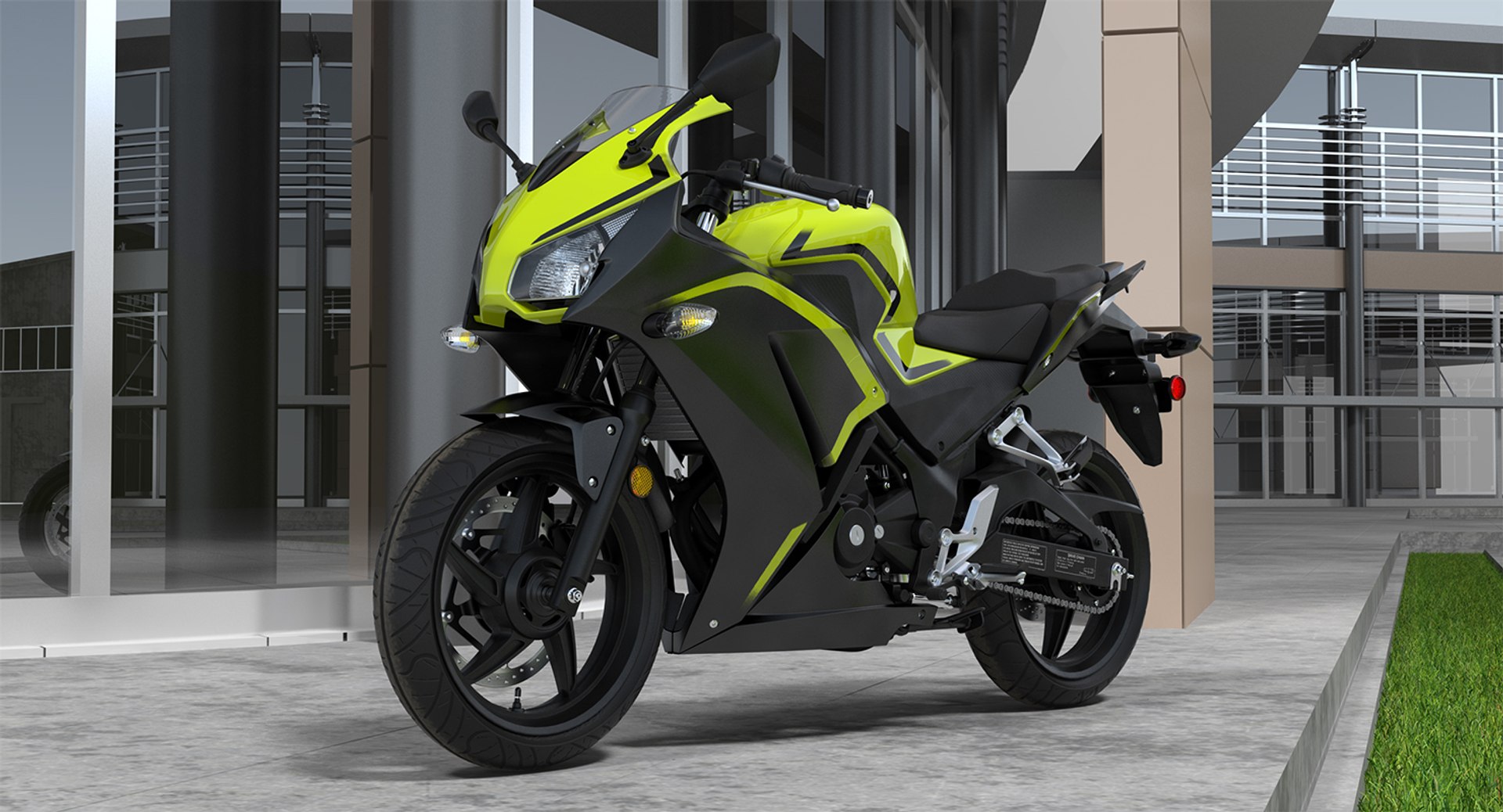 Lightweight Motorcycle Generic 3D model preview