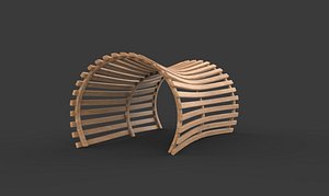 Wooden Pergola 11 3D model model
