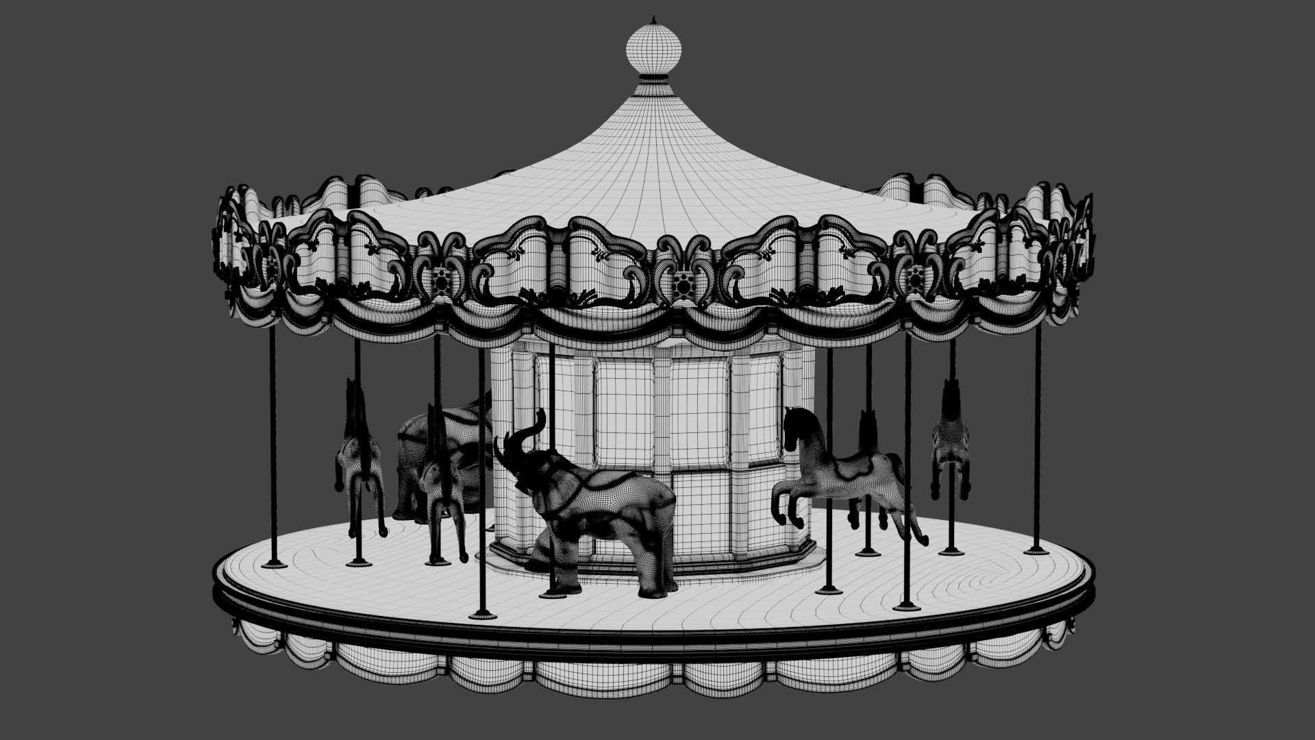 3D Carousel - Fun Fair - TurboSquid 2219976