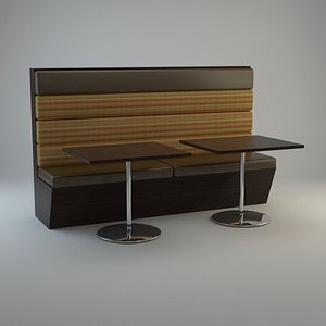 restaurant banquette  1 3d max