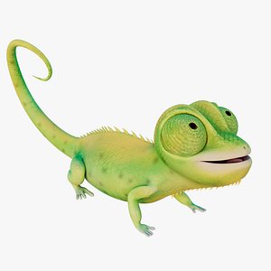 3D model Chameleon Rigged Low-poly 3D model