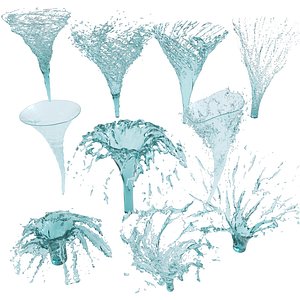 3D 10 Water Splash vol 8 model