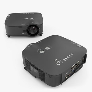 3D Ceiling Mounted Home Theater Projector Black