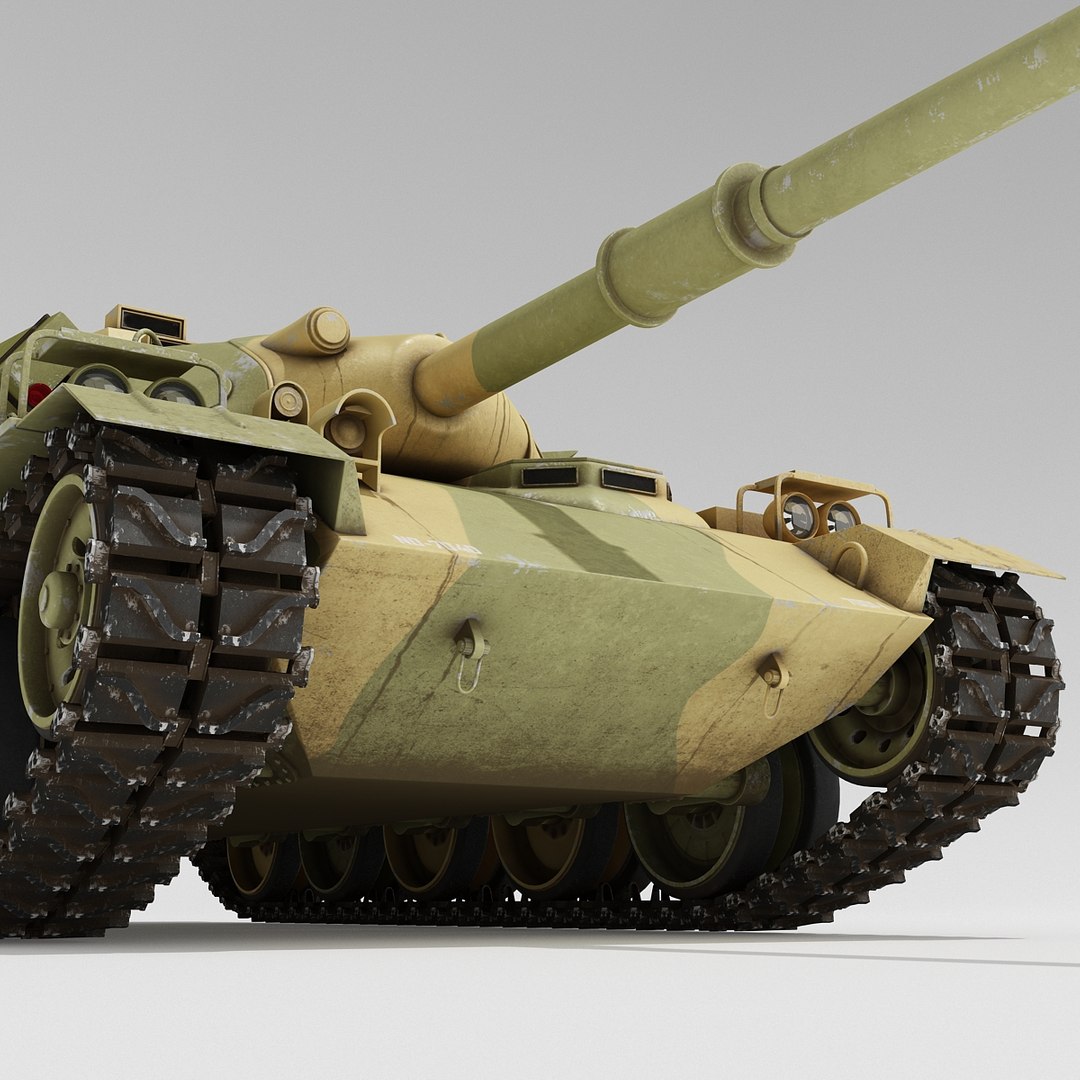 3d model japanese type 74 battle tank