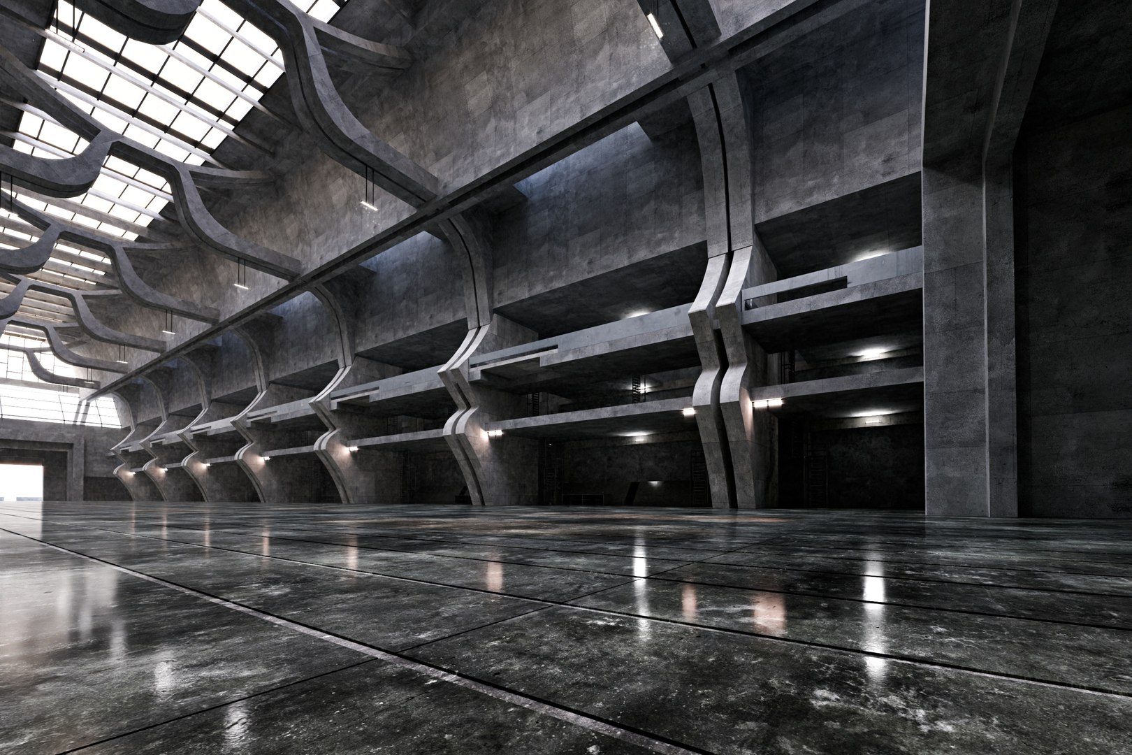 Architectural Brutalist Sci-Fi Hangar - Cinematic Environment - 014 3D model https://p.turbosquid.com/ts-thumb/lv/nH86st/Iu/cinematicenvironment014_g3d_0008/jpg/1789457389/1920x1080/fit_q87/0aa25e4ec893b7afb06111f10902752f3e293b5f/cinematicenvironment014_g3d_0008.jpg