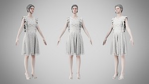 3D Dress 20 Pastel Confetti Abstract