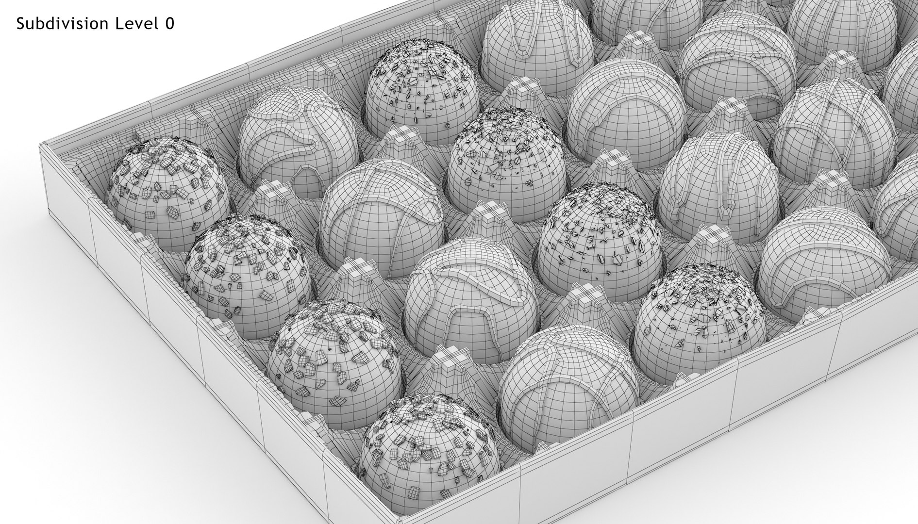 3D Model Signature Chocolate Truffles Box - TurboSquid 1543686