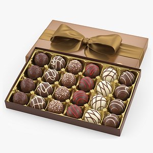 3D model signature chocolate truffles box