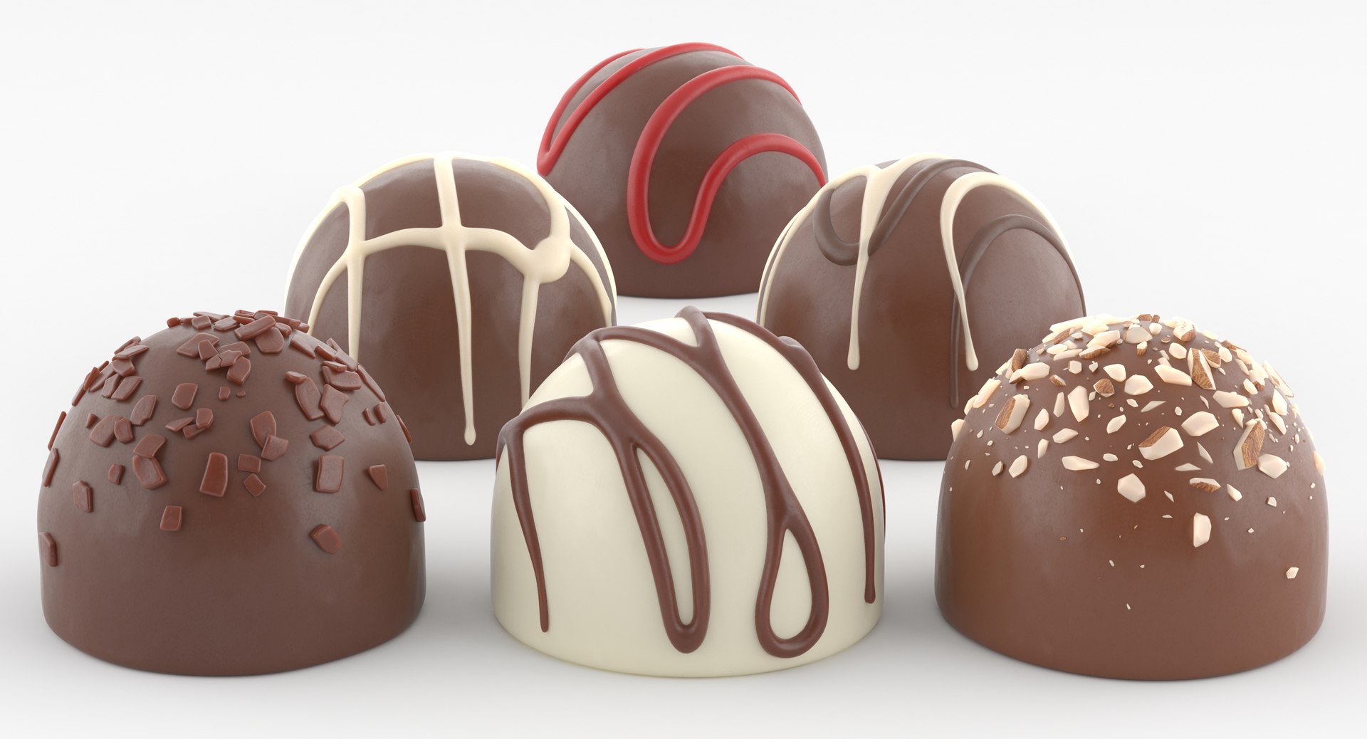 3D Model Signature Chocolate Truffles Box - TurboSquid 1543686