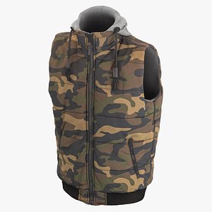 Male Winter Sleeveless Jacket Worn 01