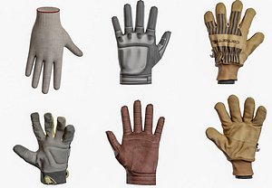 Safety Work Gloves 3D model