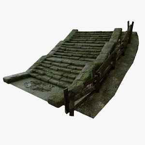 Moss Covered Steps 3D model