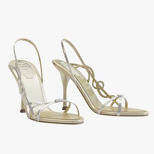 Rene Caovilla Gold Sandals