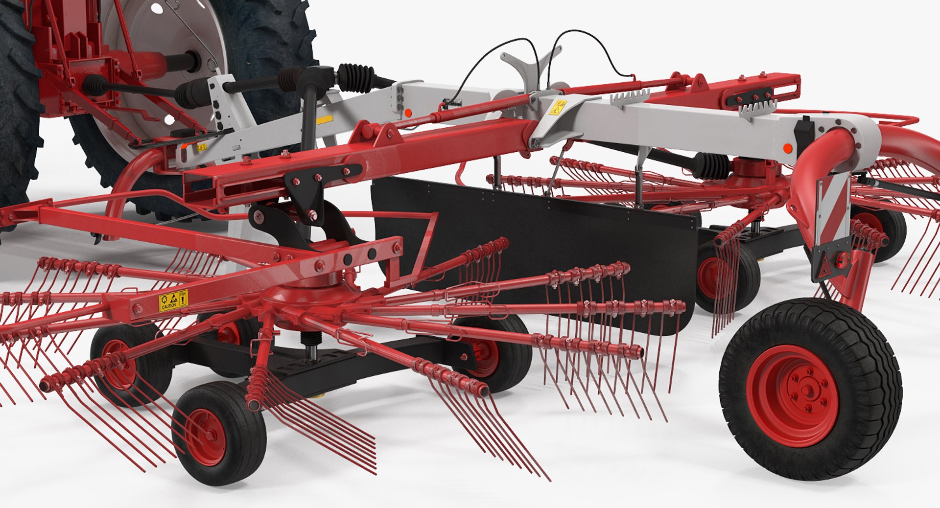 Tractor twin rotary rake 3D model - TurboSquid 1332839