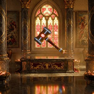 3D Legendary Runic Battle Hammer - RunicKeeper - 5 Elemental Skins