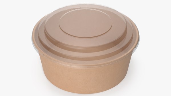 Kraft paper food bowl model - TurboSquid 1691692