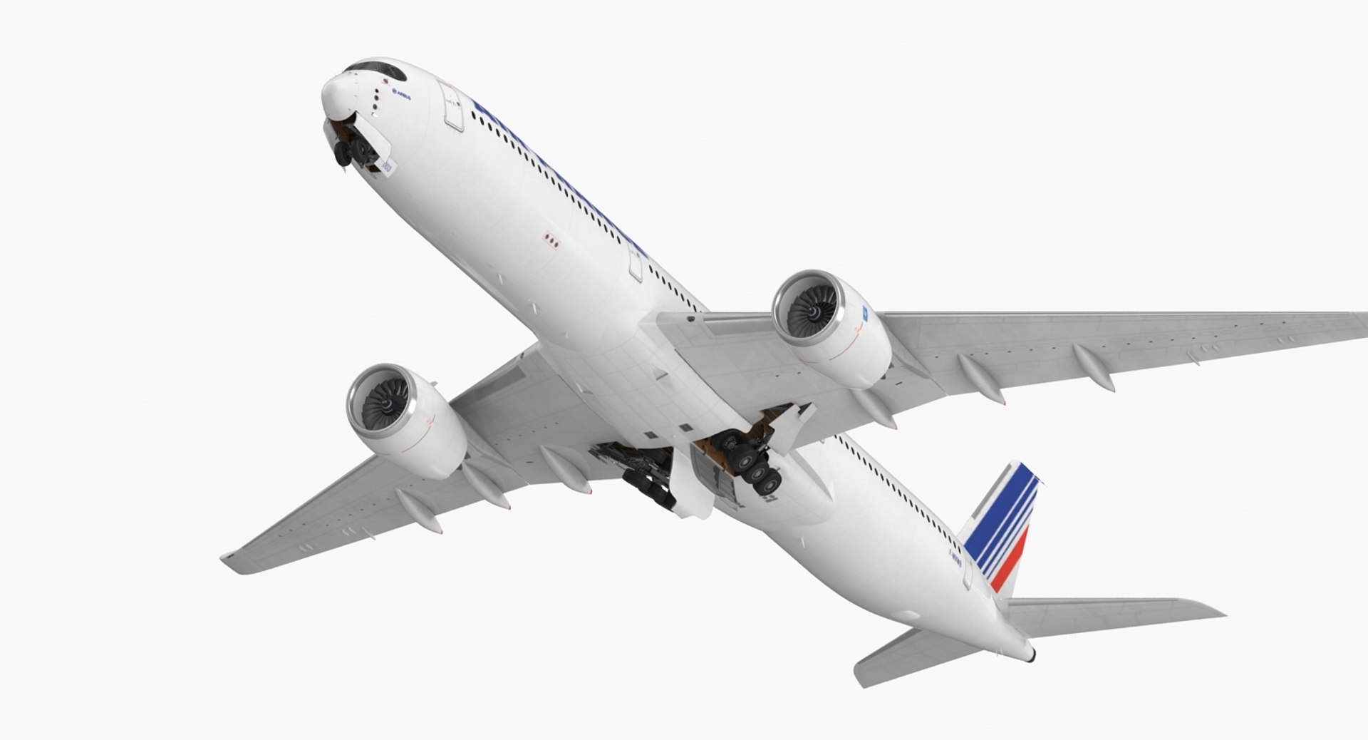 Airbus A350-1000 Air France Rigged 3D Model 3D model preview