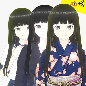 3D Hitomi Character PACK model