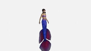Mermaid Character Full Rigged 3D model