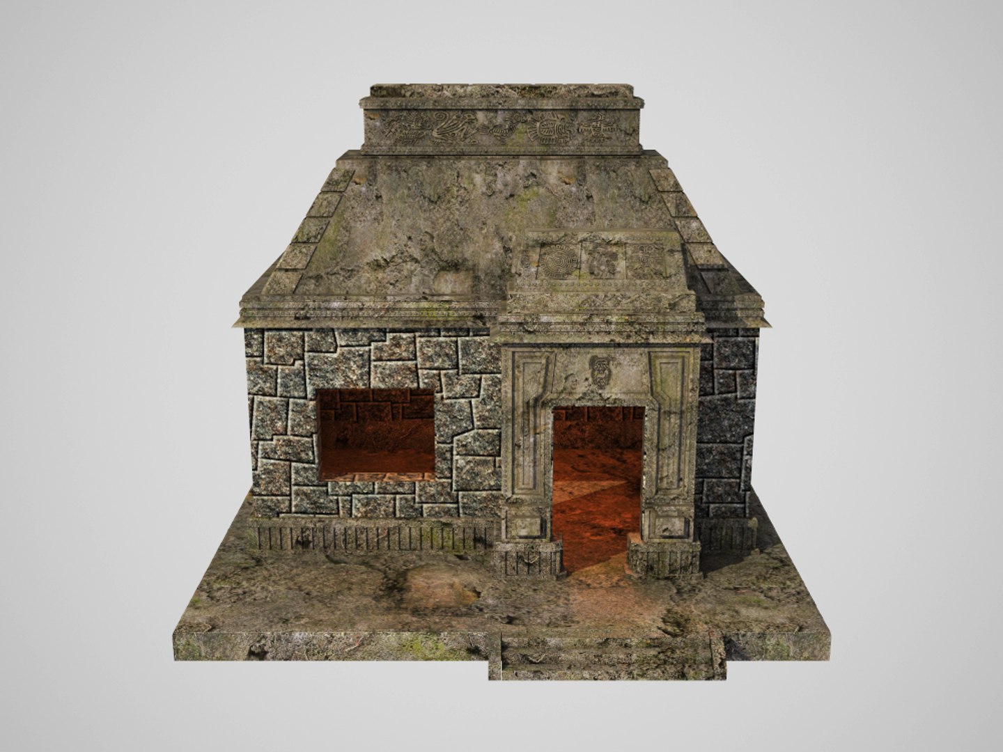 Aztec House 3d Model   Aztec2 