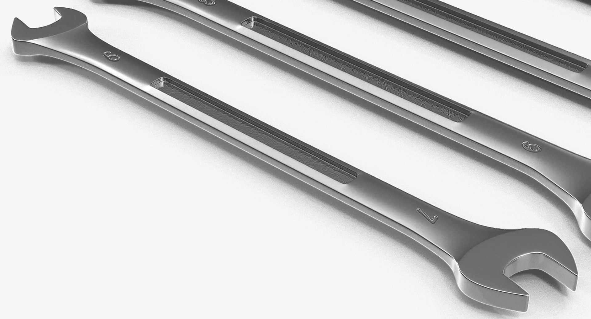 3D spanner set generic model https://p.turbosquid.com/ts-thumb/lw/Fxyzvn/Algx2UfK/spannersetgeneric3dsmodel007/jpg/1560790571/1920x1080/fit_q87/7cd9f66398e42c049a4f88b89452754e10e02ab9/spannersetgeneric3dsmodel007.jpg
