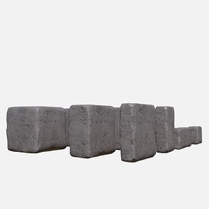Old bricks collection 3D model