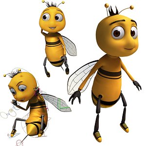 cartoon bee rigged model